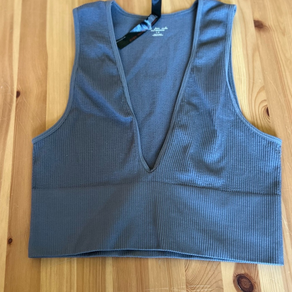 Out From Under for Urban Outfitters Deep V Ribbed Tank Top Size L